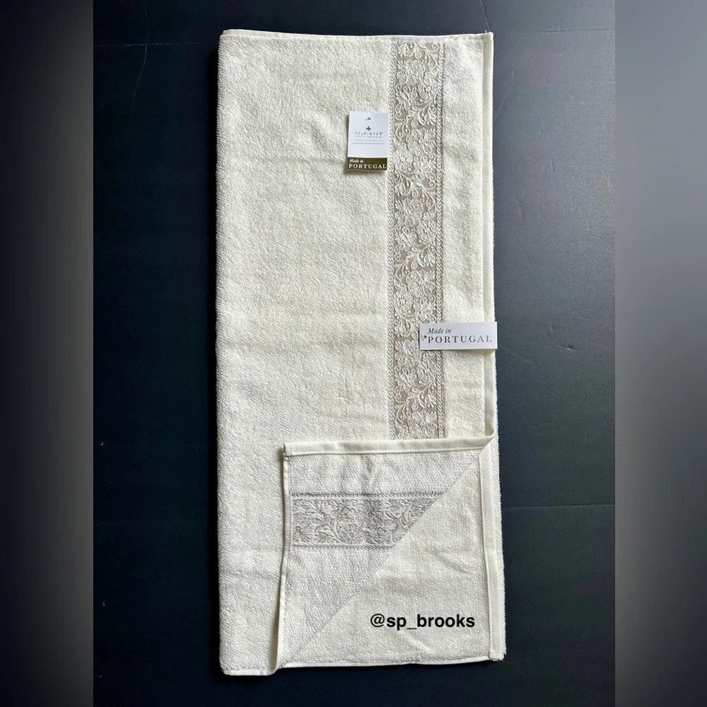 🎁2PC FELPINTER Bath Towel Set - Off White Comb Cotton, Super Soft & Absorbent